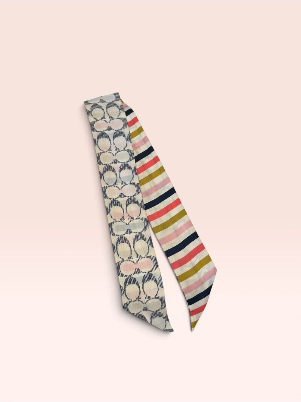 Coach Silk Signature Skinny Scarf 32 inches